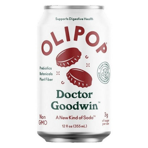 Olipop, Doctor Goodwin Sparkling Tonic Healthy Soda Prebiotic Soft Drink of Dietary Plant Fiber Rich, 12 Oz (Case Of 12)