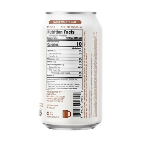 Live Soda, Organic Kombucha Rootbeer, 12 Oz (Case Of 6)