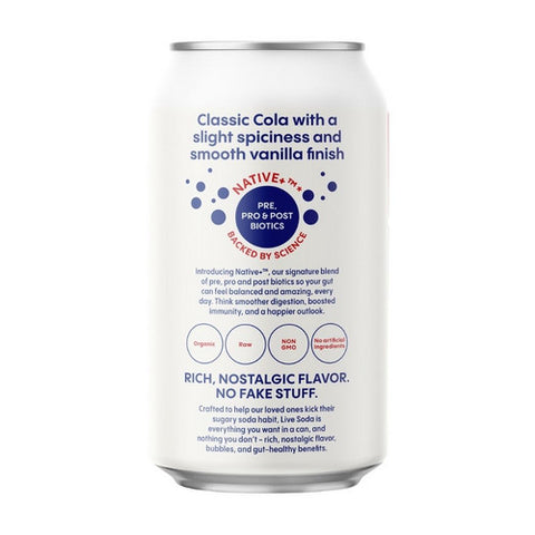 Live Soda, Kombucha Fountain Cola, 12 Oz (Case Of 6)