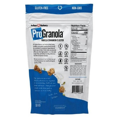 Julian Bakery, ProGranola Vanilla Cinnamon Cluster, 9 Oz (Case Of 6)