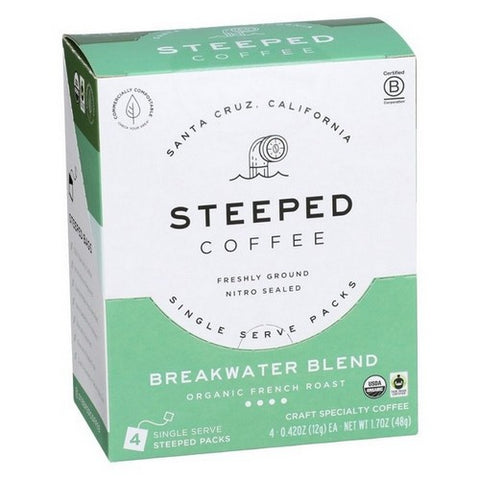Steeped Coffee, Organic Breakwater Blend, 4 Count (Case Of 6)