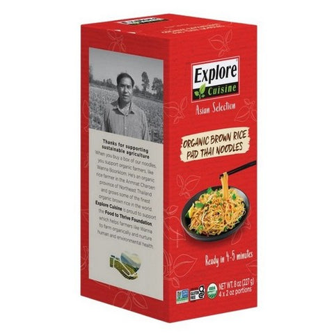 Explore Cuisine, Organic Brown Rice Pad Thai Noodles, 8 Oz (Case Of 6)