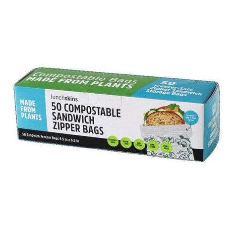 Lunchskins, Sandwich Bag Compostable, 50 Count (Case of 6)