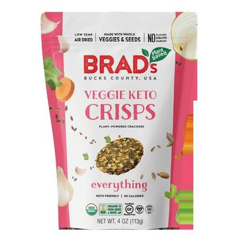 Brads Plant Based, Organic Everything Veggie Keto Crisps, 4 Oz (Case Of 6)