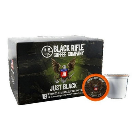 Black Rifle Coffee, Just Black Medium Roast Coffee, 4.68 Oz (Case Of 6)