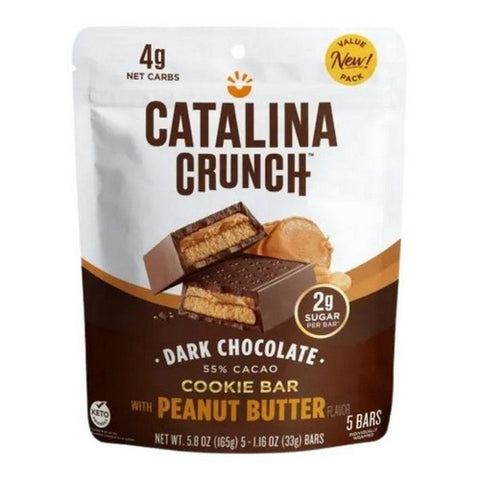 Catalina Crunch, Peanut Butter Dark Chocolate Cookie Bar, 5.8 Oz (Case Of 6)