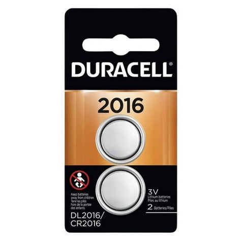 Duracell, Batteries Lithium Coin Button 2016, 2 Count (Case Of 6)