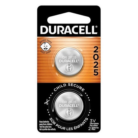 Duracell, Batteries Lithium Coin Button 2025, 2 Count (Case Of 6)