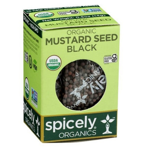 Spicely Organics, Organic Mustard Seed Black, 0.5 Oz (Case Of 6)