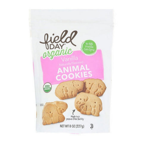 Field Day, Organic Animal Vanilla Cookies, 8 Oz (Case Of 12)