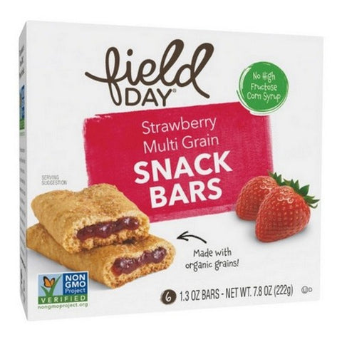 Field Day, Organic Strawberry Multi Grain Snack Bars, 1.3 Oz X 6 Count (Case Of 6)