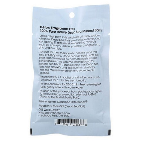 One with Nature, Dead Sea Mineral Salt Bath, 2.5 Oz (Case Of 6)