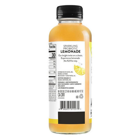 Kevita, Sparkling Probiotic Lemonade Peach, 15.2 Oz (Case Of 6)