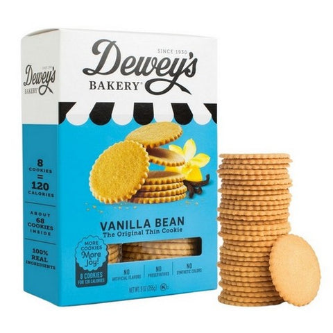 Deweys, Vanilla Bean Cookie Thins, 9 Oz (Case Of 6)