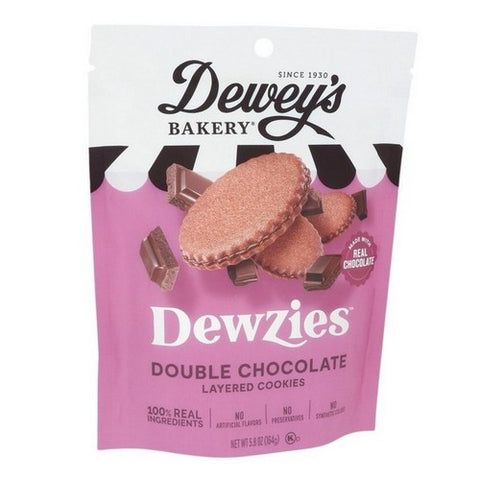 Deweys, Dewzies Layered Double Chocolate Cookies, 5.8 Oz (Case Of 6)
