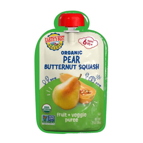 Earth's Best, Butternut Squash Pear, 3.5 Oz (Case Of 12)
