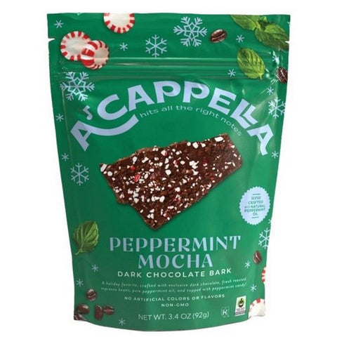 Acappella, Peppermint Mocha Bark, 3.4 Oz (Case Of 6)