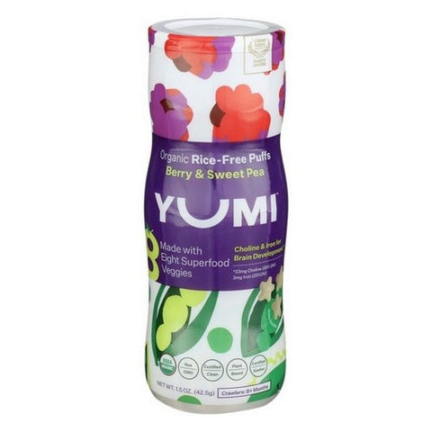 Yumi, Berry Sweet Pea Puffs, 1.5 Oz (Case Of 6)