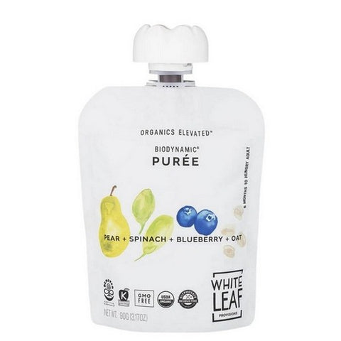 White Leaf Provisions, Pear Spinach Blueberry Oat, 3.17 Oz (Case Of 6)