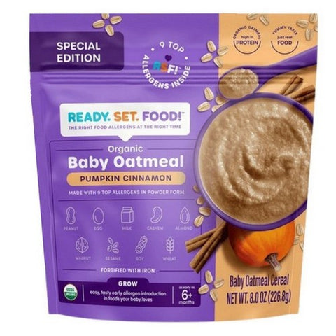 Ready Set Food!, Baby Oatmeal Pumpkin, 8 Oz (Case Of 6)