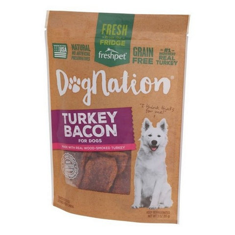 Dognation, Freshpet Turkey Bacon For Dogs, 3 Oz (Case Of 6)