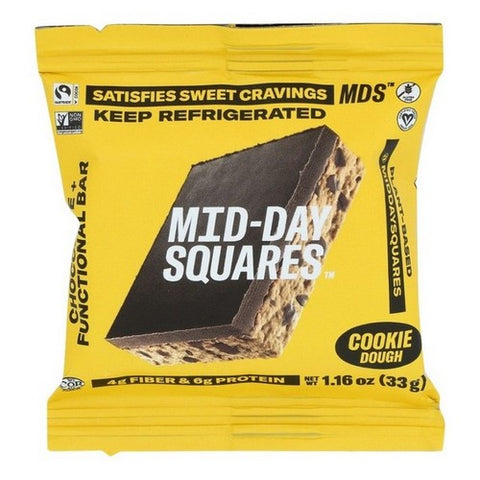 Mid-Day Squares, Functional Bar Cookie Dough, 1.16 Oz (Case Of 12)
