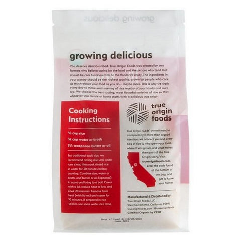True Origin Foods, Rice Sushi CA White, 32 Oz (Case Of 6)