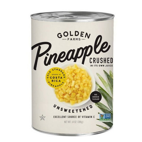 Golden Farms, Organic Pineapple Crushed, 14 Oz (Case Of 12)