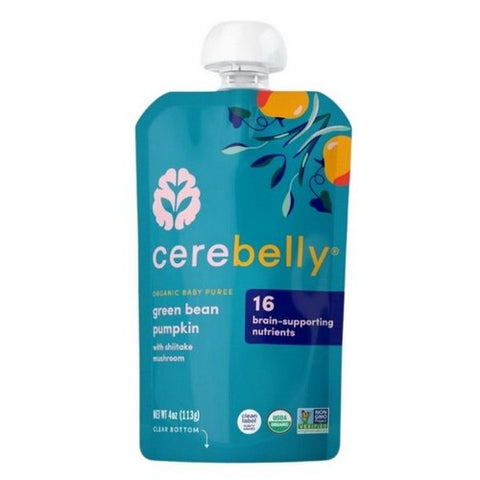 Cerebelly, Baby Puree Green Bean Pumpkin, 4 Oz (Case Of 6)