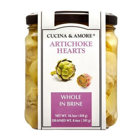 Cucina & Amore, Artichoke Hearts Whole in Brine, 14.5 Oz (Case Of 6)