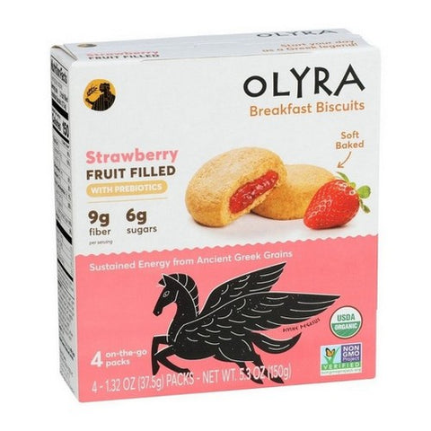 Olyra, Organic Breakfast Biscuits Strawberry, 5.3 Oz (Case Of 6)