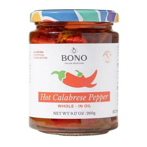 Bono, Hot Calabrese Pepper Whole, 9.17 Oz (Case Of 6)