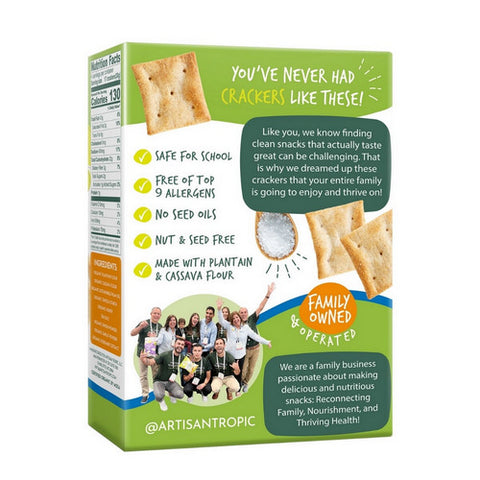 Artisan Tropic, Organic Crackers Sea Salt Grain Free, 4.25 Oz (Case Of 6)