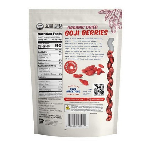 Made In Nature, Organic Dried Goji Berries, 7 Oz (Case Of 6)