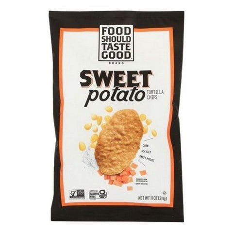 Food Should Taste Good, Sweet Potato Tortilla Chips, 11 Oz (Case Of 12)