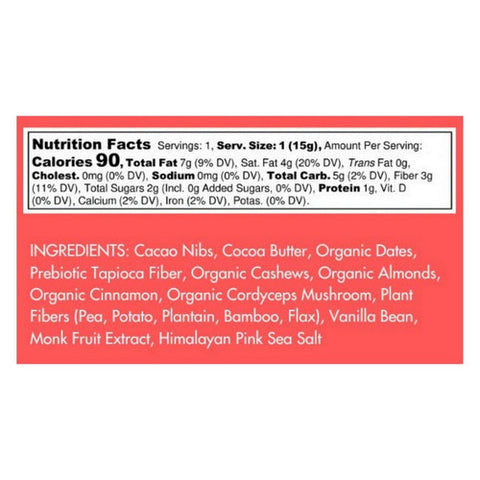 B.T.R. Bar, Superfoood Truffle Cups Snickerdoodle, 3.17 Oz (Case Of 6)