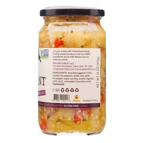 Pickerfresh, Fire Roasted Eggplant With Red Pepper, 15 Oz (Case Of 6)