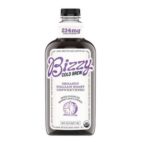 Organic Italian Roast Cold Brew Coffee 48 Oz (Case Of 6) by Bizzy Coffee