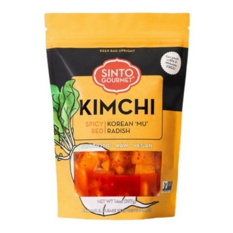 Sinto Gourmet, Kimchi Spicy Red Korean Mu Radish, 14 Oz (Case Of 6)