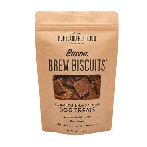 Portland Pet Food, Bacon Brew Dog Biscuits Bag, 5 Oz (Case Of 6)