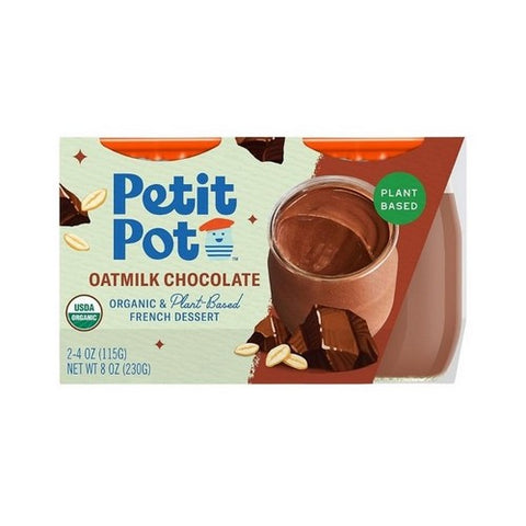 Petit Pot, Oatmilk Chocolate Organic Plant Based Dessert, 8 Oz (Case Of 4)