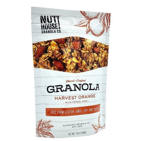 Nuthouse Granola, Granola Harvest Orange, 12 Oz (Case Of 6)