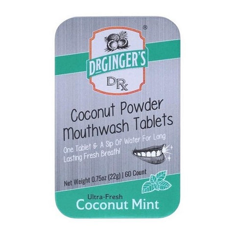 Dr.Ginger's, Coconut Mint Mouthwash Tablets, 0.75 Oz (Case Of 6)