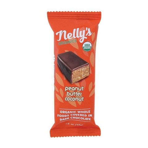 Nelly's Organics, Peanut Butter And Coconut Organic Snack Bar, 1.6 Oz (Case Of 9)