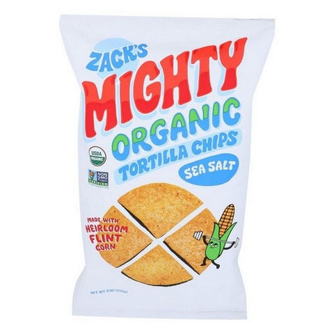 Zack's Mighty, Tort Chips Sea Salt Flint Corn, 9 Oz (Case Of 9)