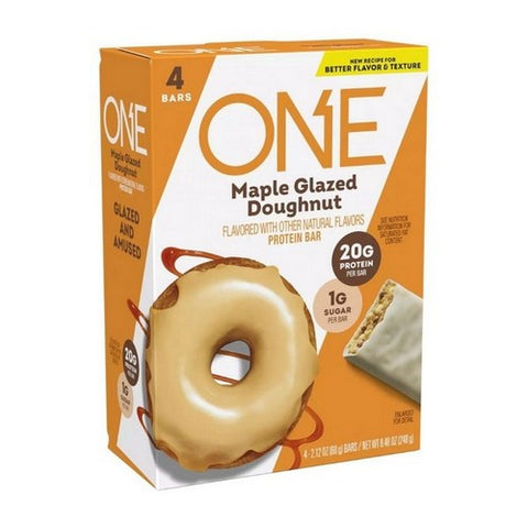 Onebar, Flavored Protein Bar Maple Glazed Doughnut, 4 Count (Case Of 6)