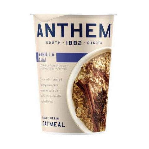 Anthem, Anthem Oatmeal Cup Whole Grain Vanilla Chai, 3.25 Oz (Case Of 6)