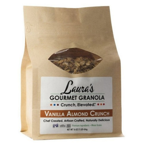 Lauras Gourmet Granola, Vanilla Almond Crunch, 16 Oz (Case Of 6)