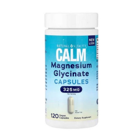 Natural Vitality, Calm Magnesium Glycinate Vegan Capsules, 120 Count