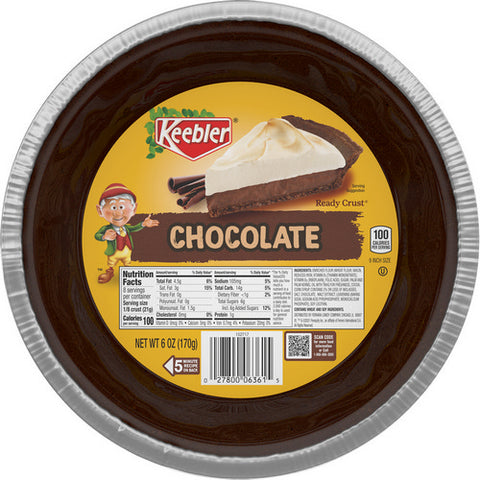 Keebler, Pie Crust Chocolate, 6 Oz (Case Of 12)